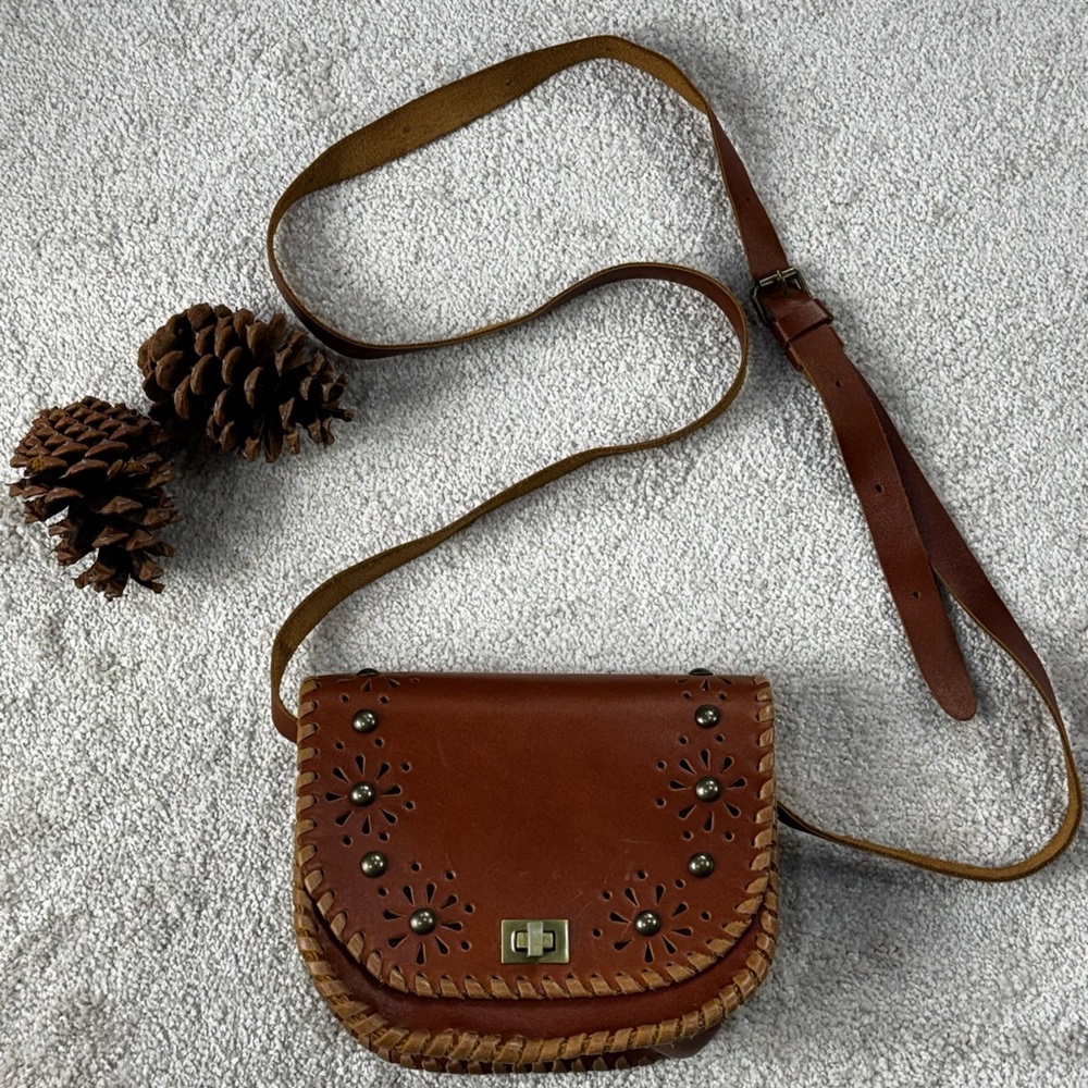 Brown Leather Crossbody Bag